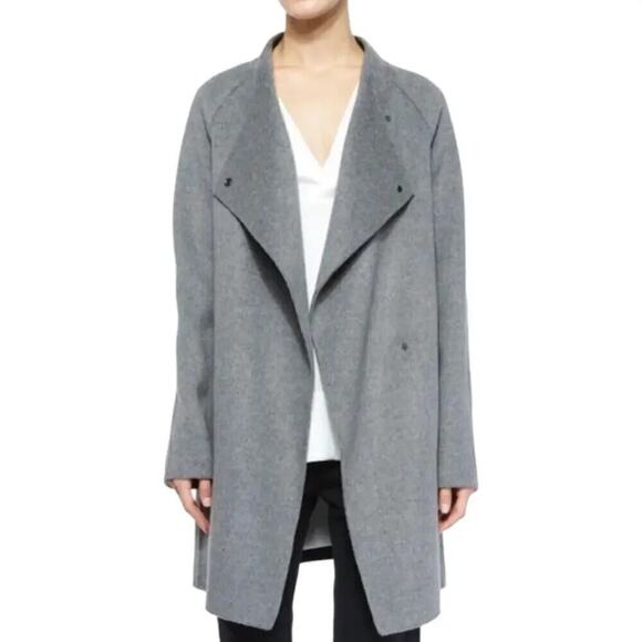 Vince Women’s Sweater-back Draped Jacket Grey Wool Blend Size XXS - Picture 1 of 14